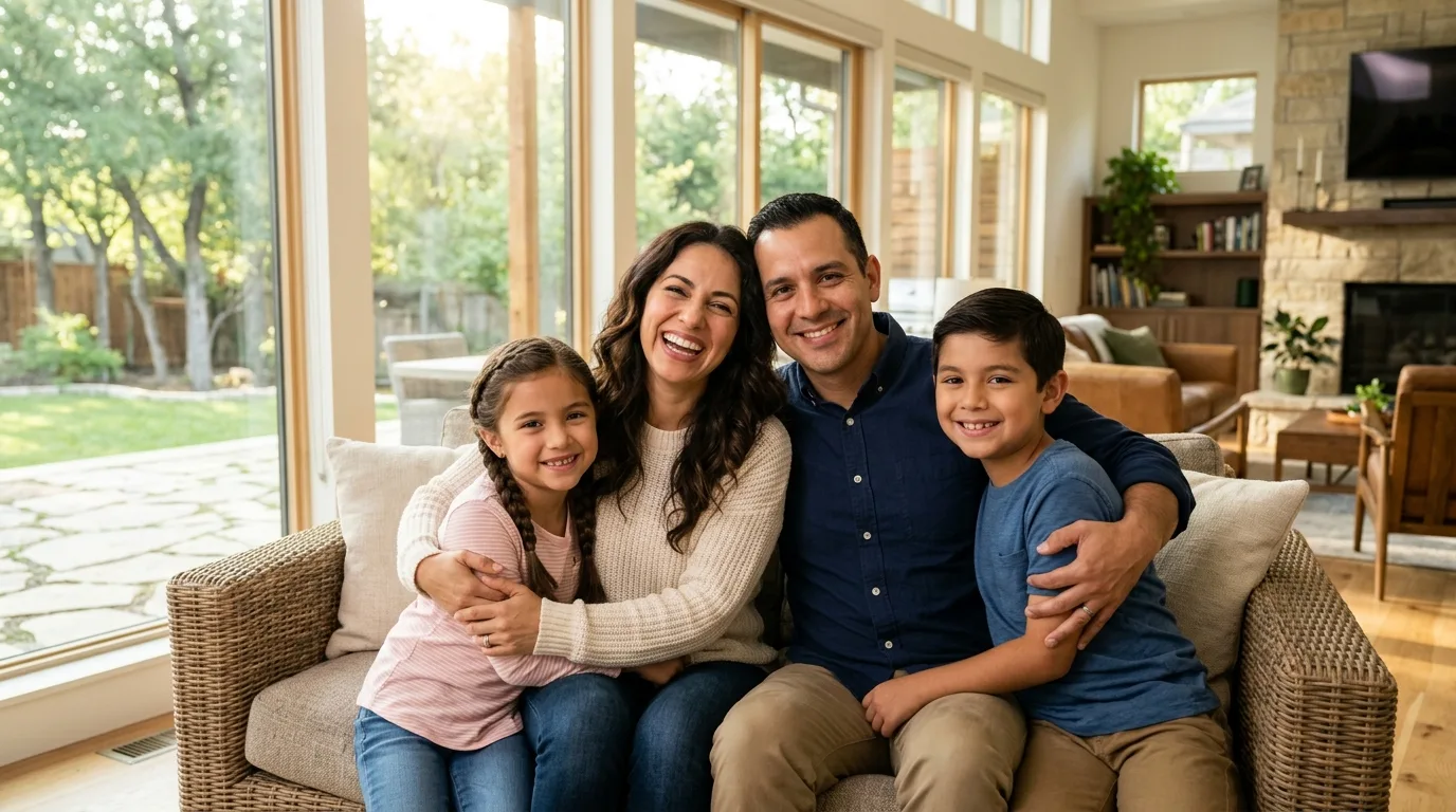 Hispanic family in Texas talking about their Obamacare health insurance