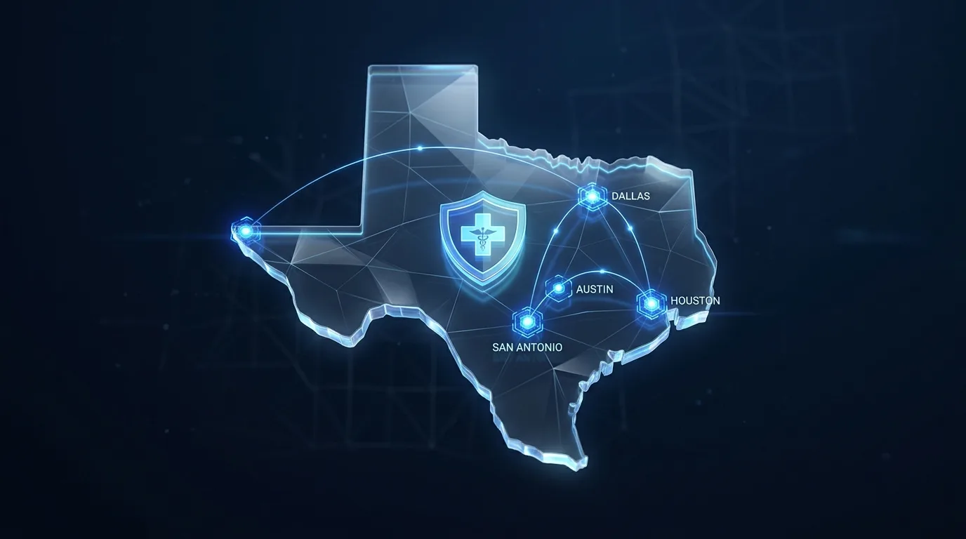 Mapa tecnológico de cobertura de Obamacare en el estado de Texas