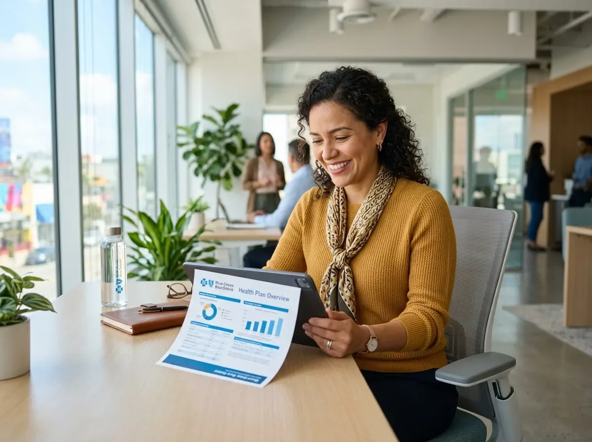 Advisor reviewing a health plan summary with Obamacare subsidies